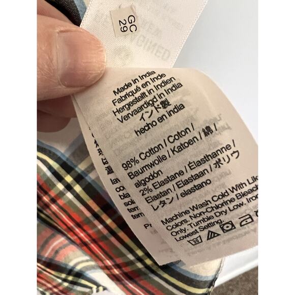 J. Crew Factory Red Plaid Blouse - Picture 4 of 4